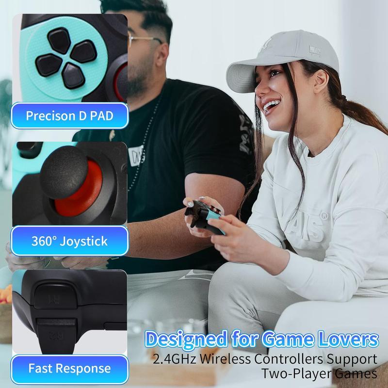 Retrotronix Pro+ 4K Game Stick – 50,000+ Retro Games, 40+ Emulators, 700+ PlayStation 1 Titles & Dual Wireless Controllers